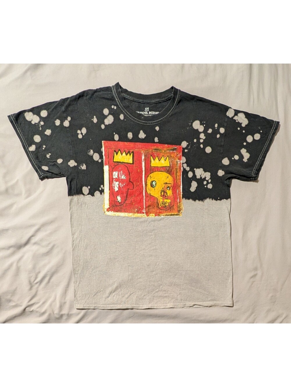 Jean-Michel Basquiat Bleach Tie Dye Graphic T-Shirt Men's Size L Ripple Junction